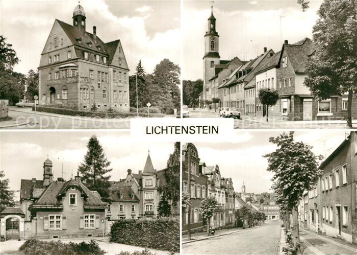 Lichtenstein Hohenstein-Ernstthal Rathaus Poststrasse Seminargaesschen August Be