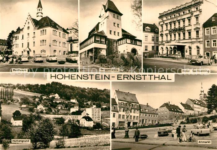 Hohenstein-Ernstthal Rathaus Berggaststaette Hotel Sachsenring Altmarkt Huetteng