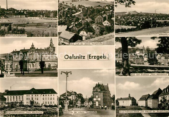 Oelsnitz Erzgebirge Albert Funk Kampfbahn Rathaus Klubhaus Hauptstrasse Ernst Th