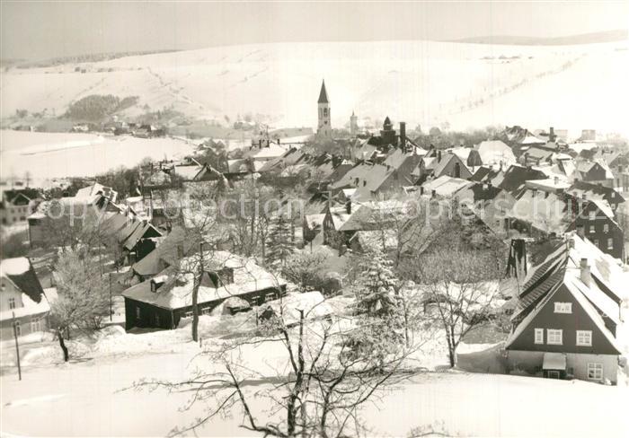 Oberwiesenthal Erzgebirge Winterpanorama Kurort