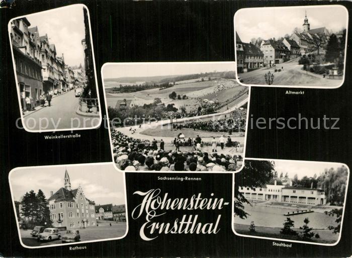 Hohenstein-Ernstthal Weinkellerstrasse Rathaus Sachsenring Rennen Altmarkt Stadt