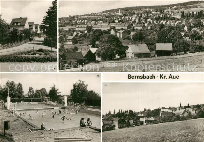 Bernsbach Siedlerstrasse uebersicht Freibad Teilansicht