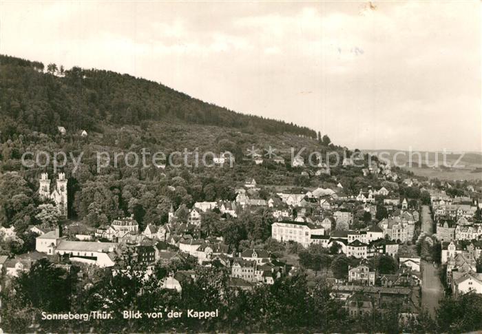 Sonneberg Thueringen Panorama Blick von der Kappel