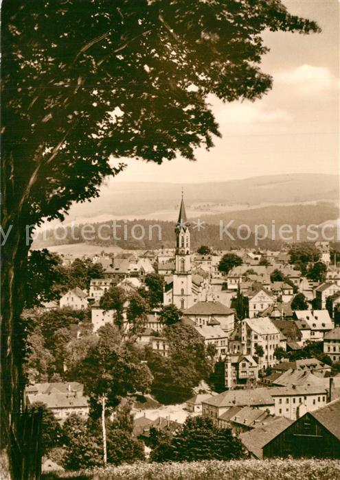 Eibenstock Stadtpanorama mit Kirche