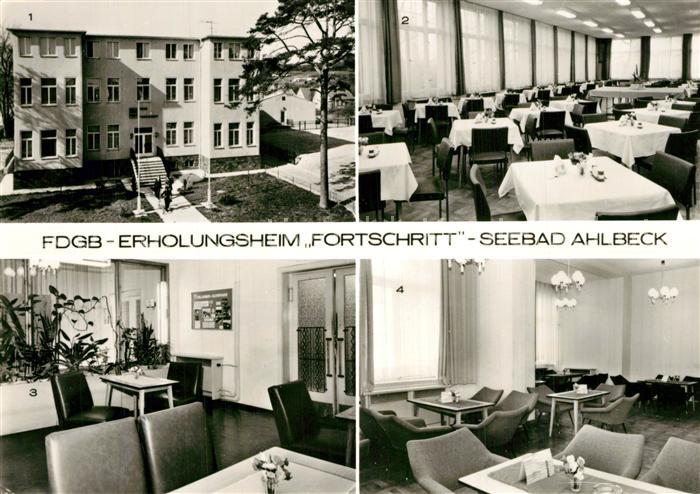 Ahlbeck Ostseebad FDGB Erholungsheim Fortschritt Speiseraum Vestibuel Gaststaett