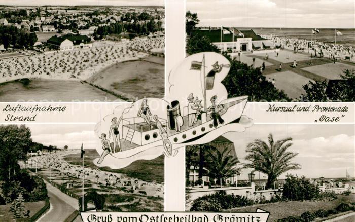 Groemitz Ostseebad Fliegeraufnahme Kursaal und Promenade Oase