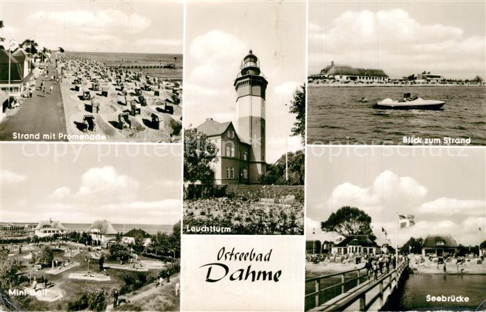 Dahme Ostseebad Holstein Strand Promenade Minogolf Seebruecke Leuchtturm