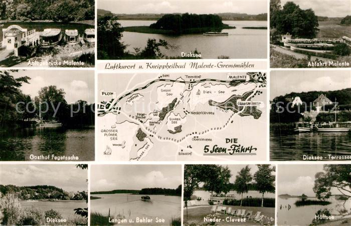 Malente-Gremsmuehlen Amlegebruecke Dieksee Abfahrt Malente Gasthof Fegetashe Ter