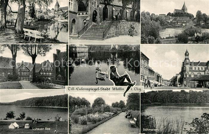 Moelln Lauenburg Park Kirche Schwanenteich Luetauer See Schmalsee