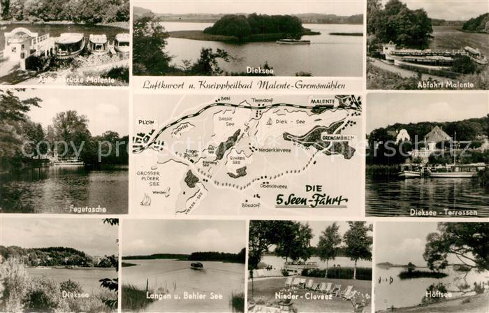 Malente-Gremsmuehlen Anlegebruecke Dieksee Abfahrt Fegetasche Diekseeterrassen L