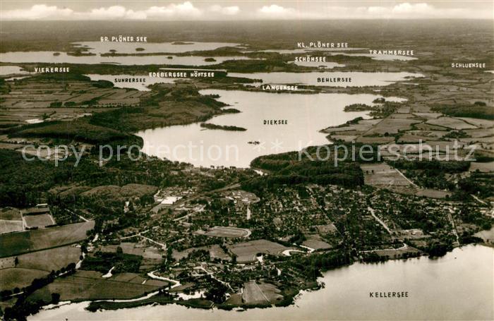 Malente-Gremsmuehlen Holsteinische Seenplatte Fliegeraufnahme