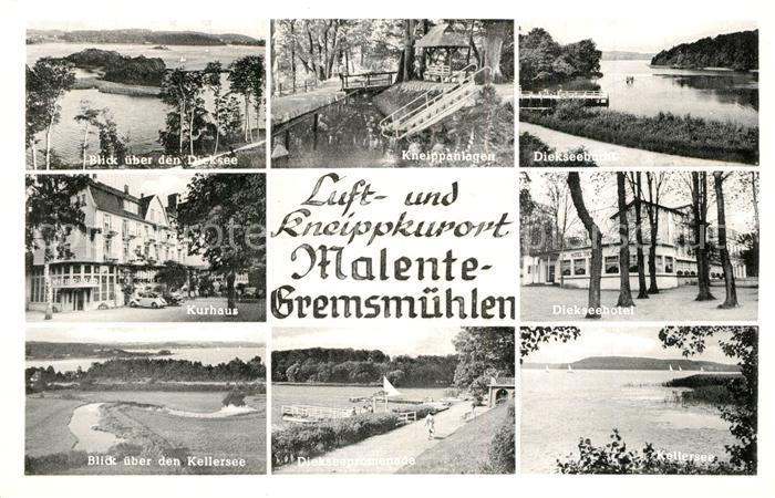 Malente-Gremsmuehlen Dieksee Kneippanlagen Kurhaus Diekseehotel Promenade Keller
