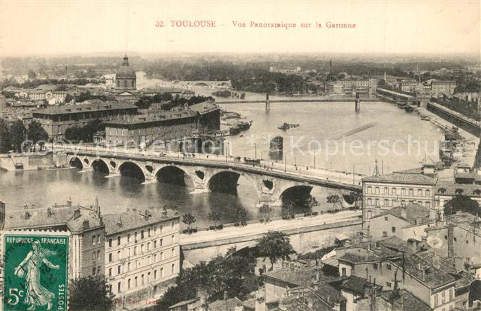 Toulouse Haute-Garonne Vue panoramique sur la Garonne
