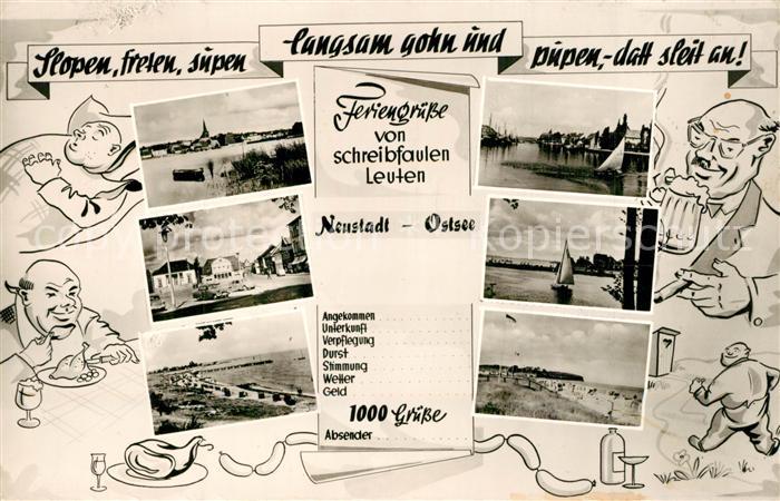 Neustadt Holstein Teilansichten Karikaturen
