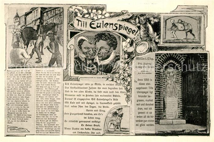 Moelln Lauenburg Eulenspiegel Illustrationen Grabstein
