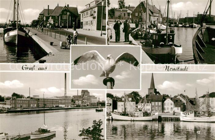 Neustadt Holstein Uferpromenade Fischerhafen Teilansichten