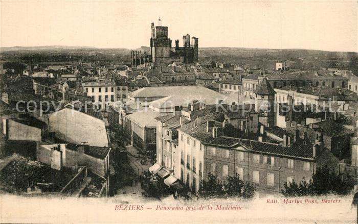 Beziers Panorama pris de la Madeleine