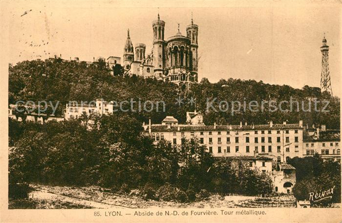 Lyon France Abside de ND de Fourviere Tour metallique