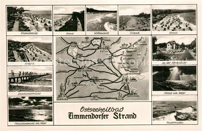Timmendorfer Strand Strandpartien Landungsbruecke An der Normaluhr Abendstimmung