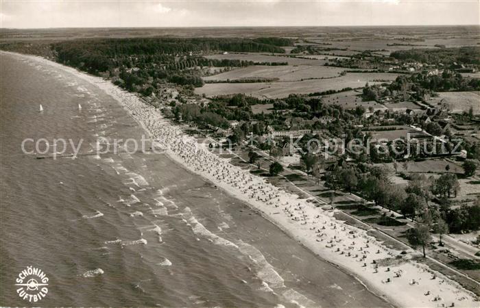 Scharbeutz Ostseebad Fliegeraufnahme mit Strand