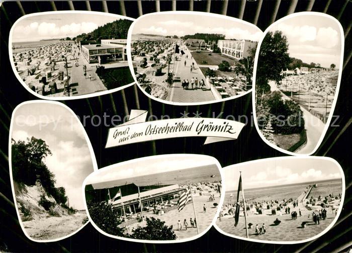 Groemitz Ostseebad Strandpartien Promenade Steilufer Strandhalle