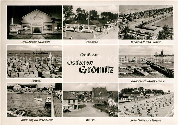 Groemitz Ostseebad Strandhalle Kursaal Promenade Strand Landungsbruecke Markt Te