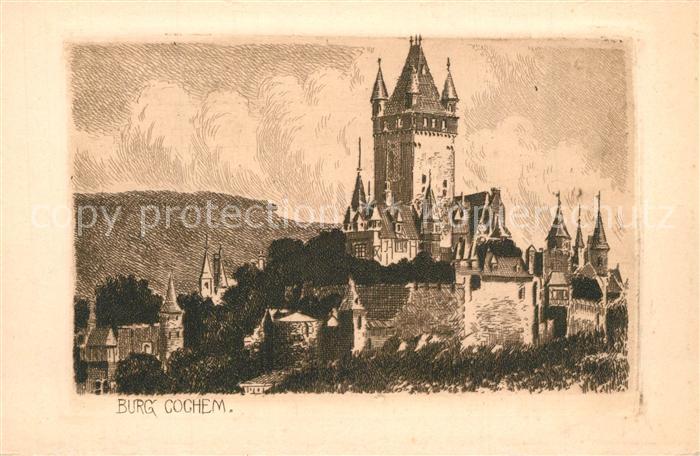 Cochem Mosel Burg K?nstlerkarte
