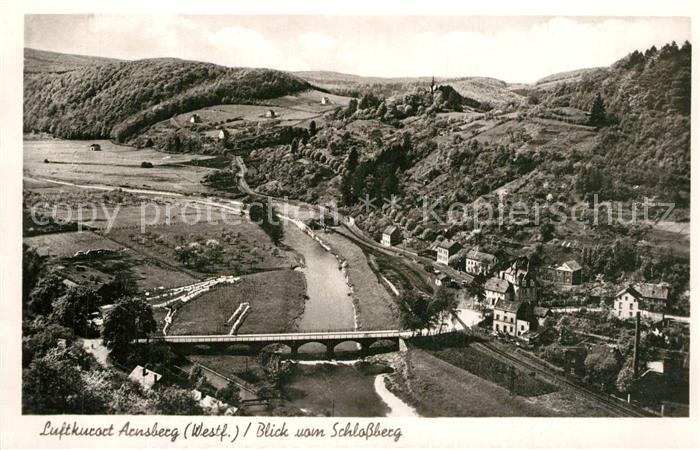Arnsberg Westfalen Blick vom Schlo?berg