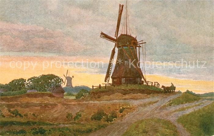 Husum Nordfriesland M?hle bei Osterhusum K?nstlerkarte