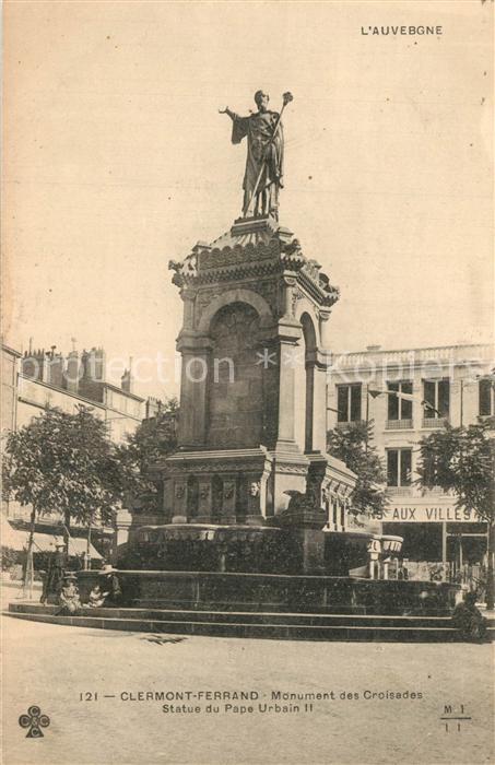 Clermont Ferrand Puy de Dome Monument des Croisades Statue du Pape Urbain