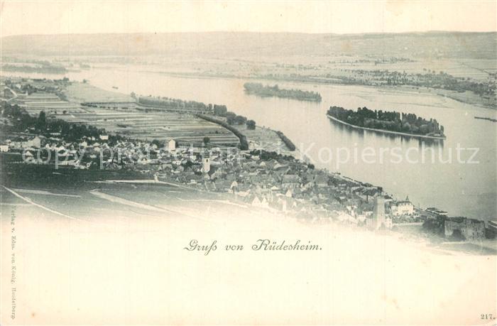 R?desheim Rhein Fliegeraufnahme Rheinpartie