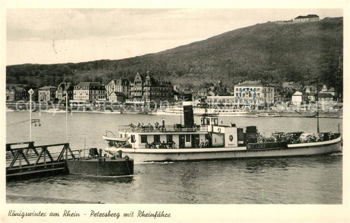 K?nigswinter Rhein Petersberg mit F?hre