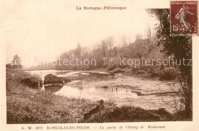 Saint-Nicolas-du-Pelem Etang de Beaucours