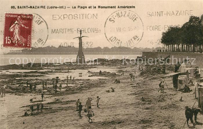 Saint-Nazaire Loire-Atlantique Plage et la Monument Americain