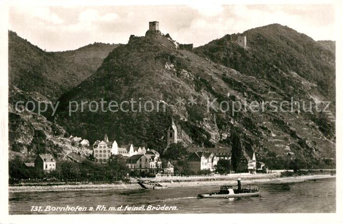 Bornhofen Kamp Rhein und feindliche Br?der