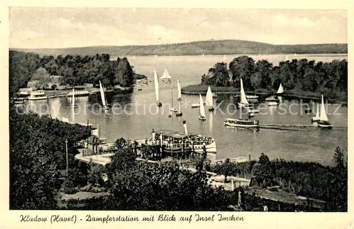 Kladow Dampferstation mit Blick auf Insel Imchen