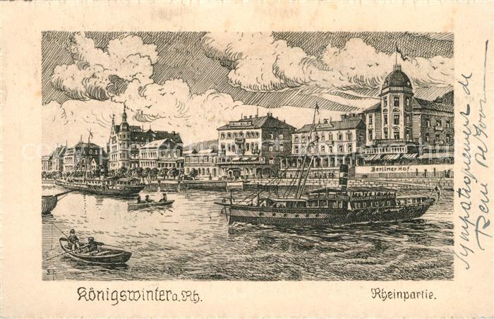 K?nigswinter Rheinpartie K?nstlerkarte