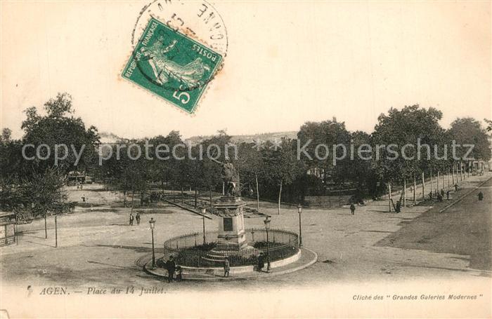 Agen Lot et Garonne Place du 14 Juillet