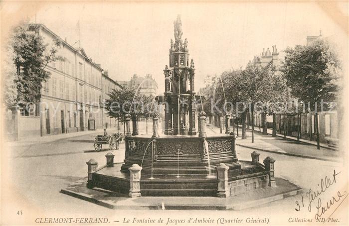 Clermont Ferrand Puy de Dome Fontaine de Jacques d`Amboise