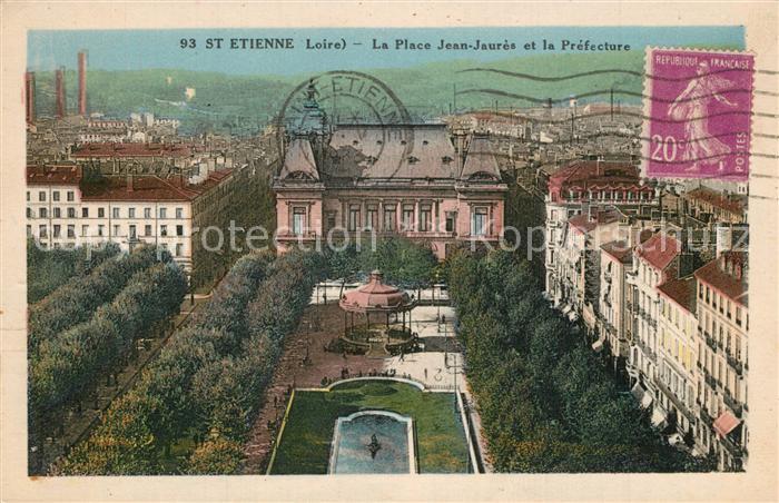 Saint-Etienne 42 Loire Place Jean Jaurès et la Prefecture Kiosque