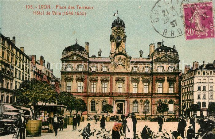 Lyon France Place des Terreaux Hôtel de Ville