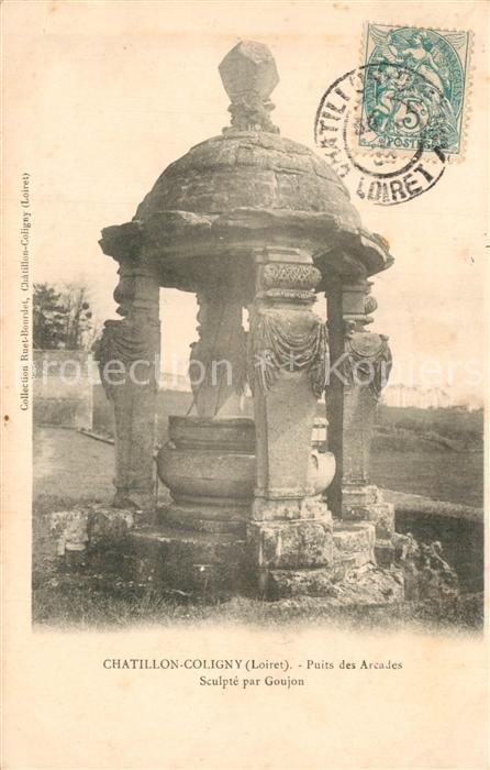 Chatillon-Coligny Puits des Arcades Sculpture de Goujon