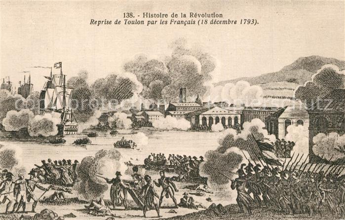 Paris Histoire de la Révolution 1789 Reprise de Toulon Lithographie