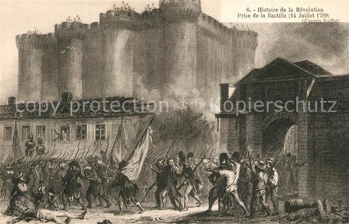 Paris Histoire de la Révolution 1789 Prise de la Bastille Lithographie de Raffet