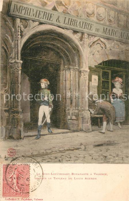 Valence 26 Sous Lieutenant Bonaparte Tableau de Louis Ageron Kuenstlerkarte
