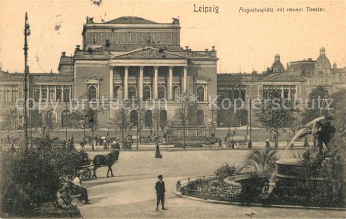 LEIPZIG Sachsen Augustusplatz mit neuem Theater
