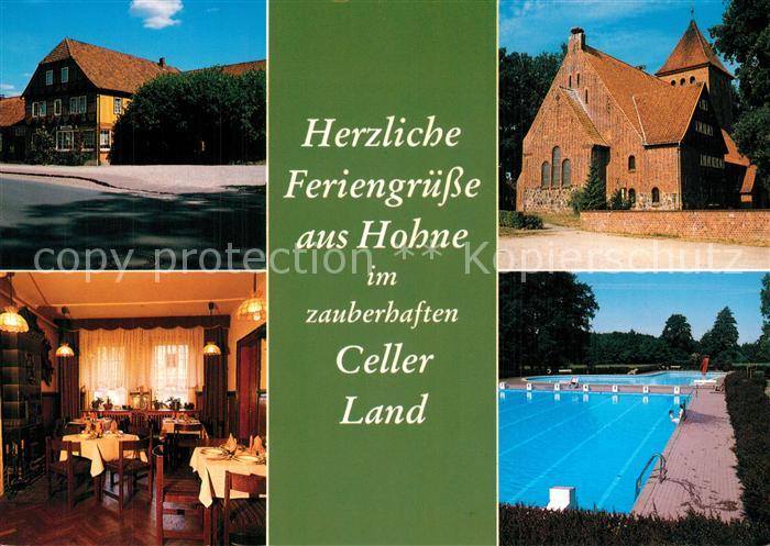 Hohne Celle Gasthaus Kroessmann Kirche Waldschwimmbad Freibad