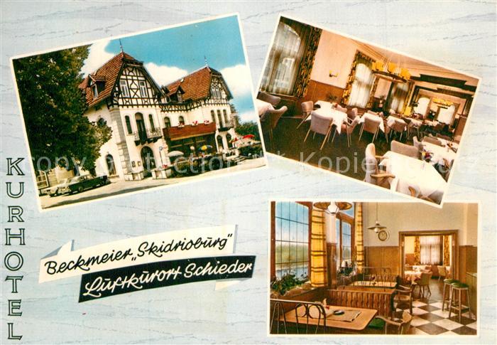 Schieder-Schwalenberg Kurhotel Beckmeier Restaurant Skidrioburg