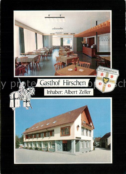 Loeffelstelzen Gasthof Hirschen Gastraum Wappen Ritter