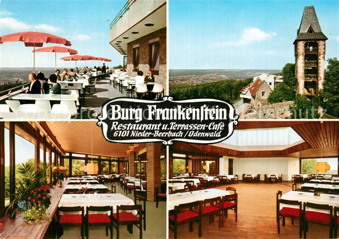 Nieder-Beerbach Burg Frankenstein Restaurant Terrassencafe